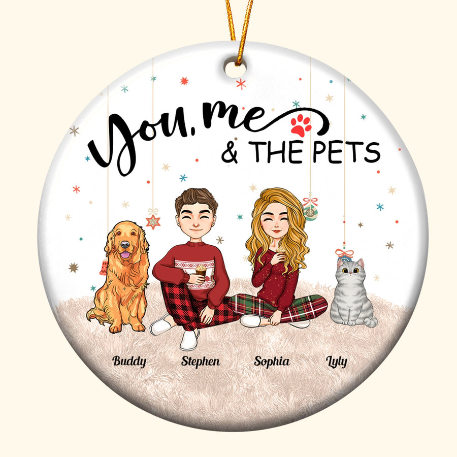 You, Me & The Pets Personalised Ornament